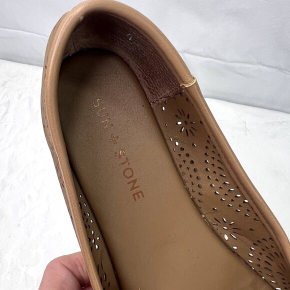 ⭐️2/$10 Sun & Stone Perforated Slip On Sophia Ballet Flat Size 6‎ - Picture 2 of 10